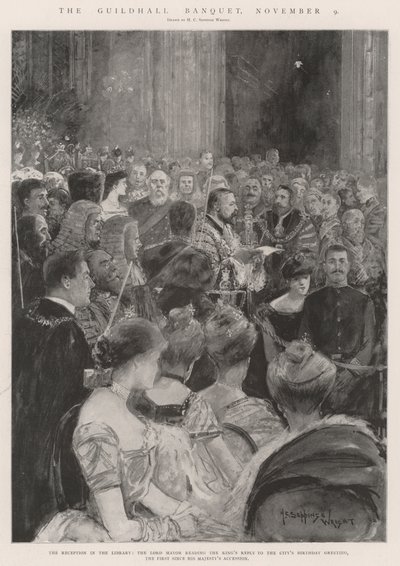 The Guildhall Banquet, 9 November by Henry Charles Seppings Wright